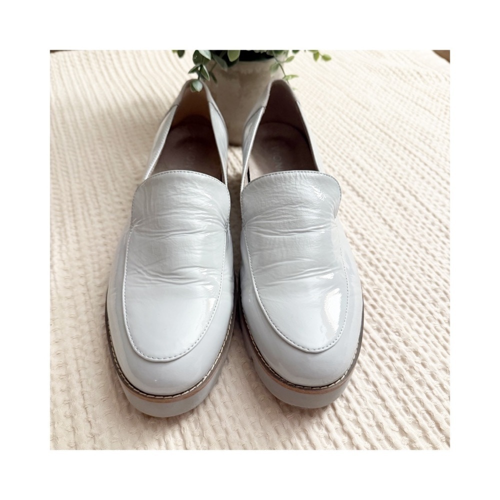 VIONIC Women Kensley Cream LEATHER Loafers Chunky Heel Platform Shoe Size 9.5 - Picture 4 of 12